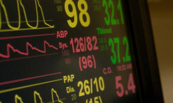 Healthcare monitoring screen