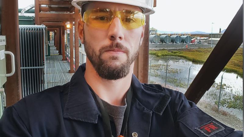 Brian S. Watkins at a job site for Honeywell. He is a project manager/field service supervisor for the company's Alaska branch.