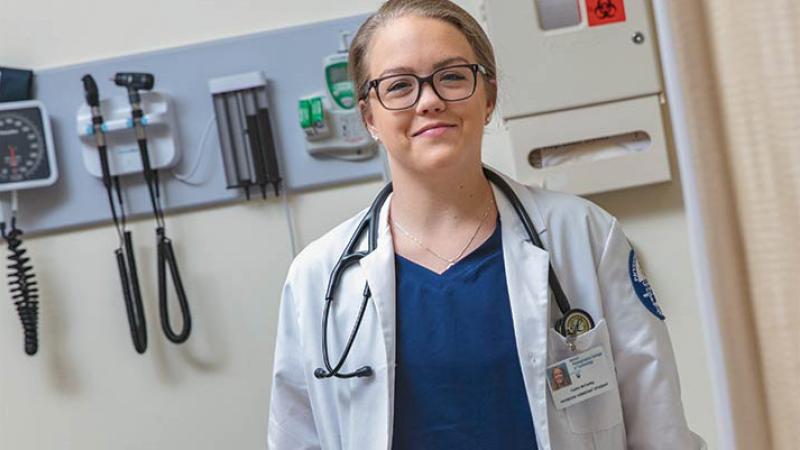 Caitlin McCarthy, '19, is now a critical care medicine and ICU physician assistant for Geisinger Medical Center.