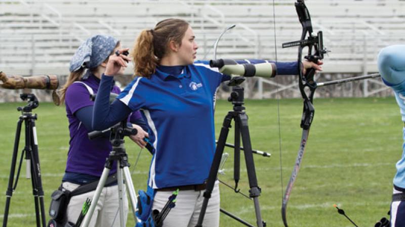 Among the athletes that use the Field House are national champion archers.