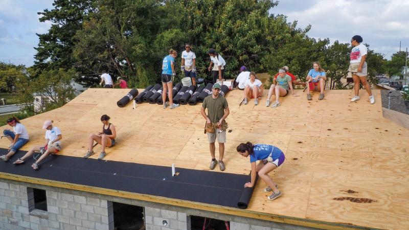 Penn College students, on a pre-pandemic Alternative Spring Break trip, participate in a project with Greater Miami Habitat for Humanity. Closer to home, students in building construction majors frequently gain service-learning experience with Greater Lycoming Habitat for Humanity.