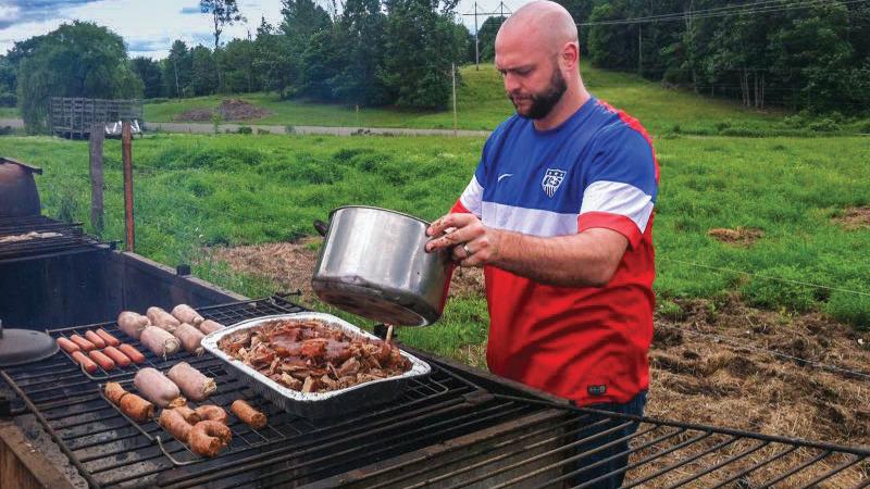 Yasharian travels home to Pennsylvania for a barbecue on the family farm. Photo courtesy of Chef Michael J. Ditchfield