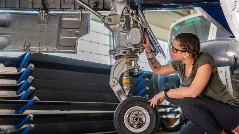 On STEM’s level playing field, countless careers – including aviation maintenance – are open to all.