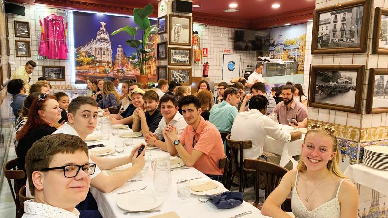 A traditional dinner in Madrid.