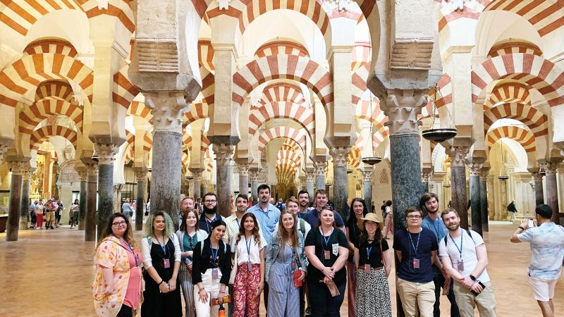 Students learn the history and evolution of Spain’s Mosque-Cathedral of Cordoba.