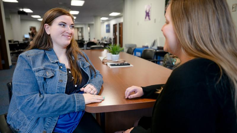 Human Services & Restorative Justice students have an integrated classroom and laboratory space to learn from faculty in group settings or simulate therapeutic interventions that prepare them for the real-world. 