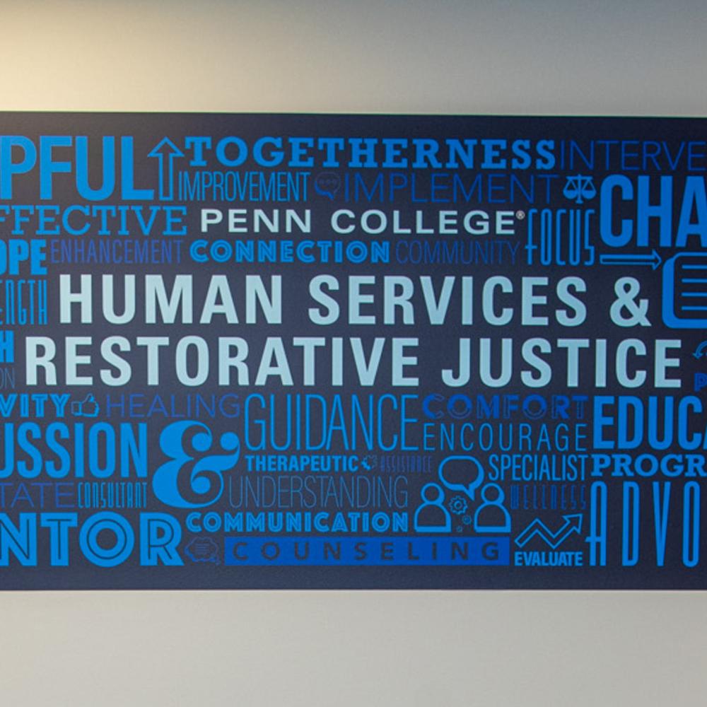 Human services & restorative justice graphic