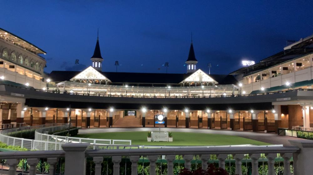 The twin spires of Churchill Downs.