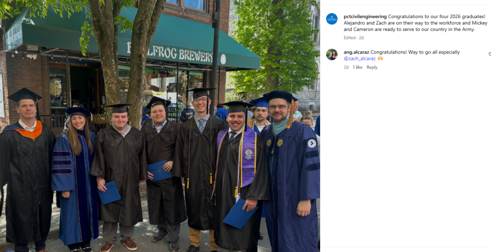 Civil Engineering Graduates at Commencement