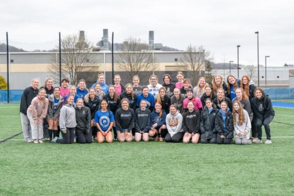 Alumni vs students soccer game