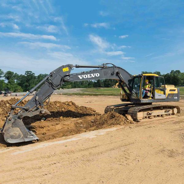 Student operating heavy equipment