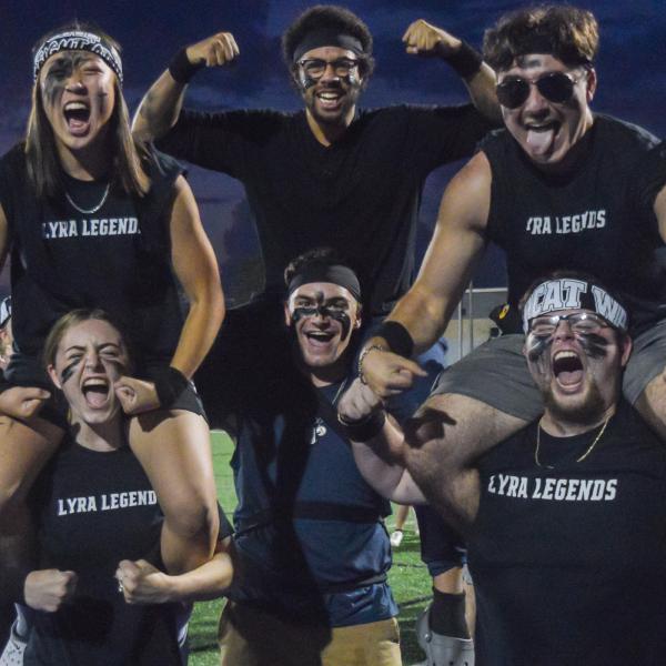 ... that soon erupted in an intimidating (though good-natured) battle cry.