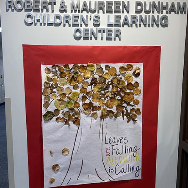 Artwork from the Bees classroom offers a colorful reminder of the season at hand.