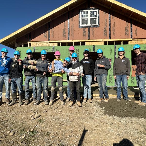 Photo fun with their instructor