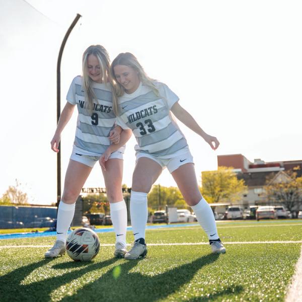 Soccer sisters Gianna (left) and Ava Gamble.