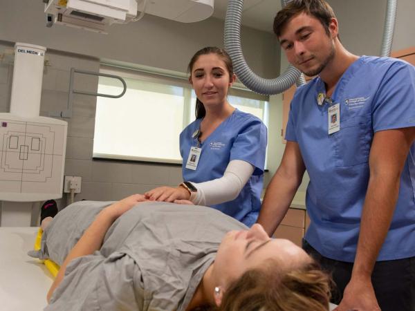 Students in radiography lab