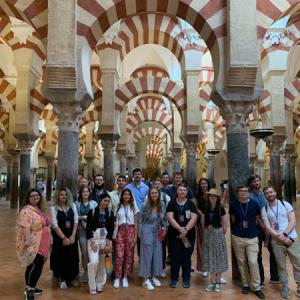 Students learn the history and evolution of Spain’s Mosque-Cathedral of Cordoba.