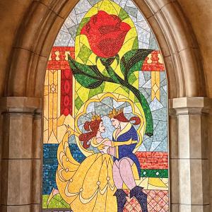 Décor in the Be Our Guest Restaurant, based on the Beast’s castle in “Beauty and the Beast.”