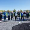 Penn College soccer players presented the college’s corporate partners with framed collages recognizing their support of UPMC Field and the enhanced athletic complex. 