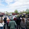 Almost 300 high schoolers gather as regional agencies demonstrate their response to a simulated drunk driving crash coordinated by students in a Penn College parking lot by students in the emergency management & homeland security major.