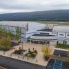 Aerial view of Pennsylvania College of Technology's Lumley Aviation Center.