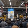 On-site power generation technology student speaks behind a podium during the dedication of the Cleveleand Brothers Cat Power Generation Lab at Penn College's Schneebeli Earth Science Center.
