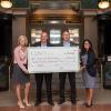 Attending a recent check presentation are (from left) Rachael Clark, vice president/regional retail market leader at Citizens & Northern Bank; Thomas Rudy, region president, C&N Bank; Jim Dougherty. the Community Arts Center's executive director; and Ana Gonzalez-White, director of development at the CAC.