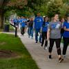 A river of Wildcat blue, fueled by goodwill, flows along the campus mall.