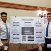 Pennsylvania College of Technology dental hygiene students Tyler J. Wetzel-Haynes (left), of Ono, and Pavel Dariychuk, of Leola, present their fourth place-winning poster, “Locked in on Dental Implants” at the Keystone Dental Health Conference in Kind of Prussia.