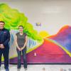 Student's Mural Guides Cyclists Along Road to Better Health