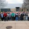 Forty-five graduates of Williamsport Technical Institute, a predecessor of Pennsylvania College of Technology from 1941-65, gather for a group photo on campus.