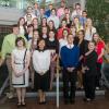 The 2015 graduating class of Penn College’s Youth Leadership Program assembles on the stairs of the Student & Administrative Services Center.